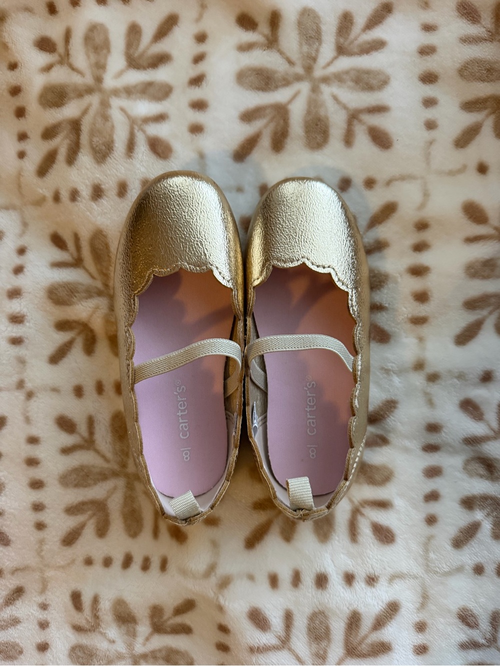 Carter's Metallic Gold Toddler Mary Jane Flats